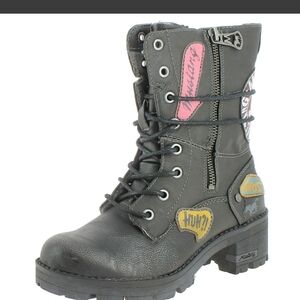 Mustang veterboots met patches Size 38